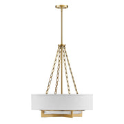 Savoy House 7-4999-4-322 Four Light Pendant, Warm Brass