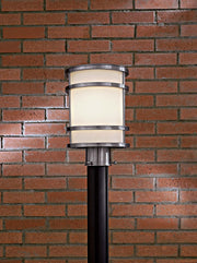 Minka-Lavery 9806-144 Bay View One Light Post Mount, Brushed Stainless Steel Alternate Image.jpg