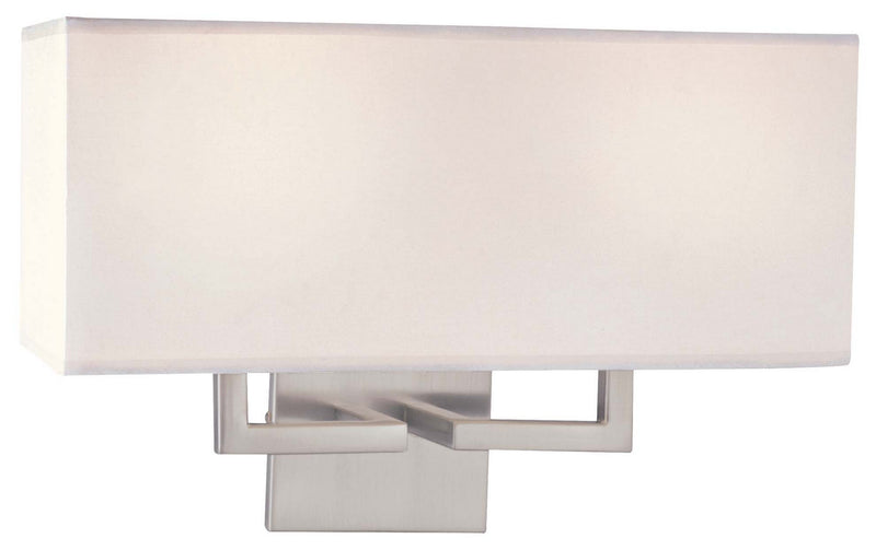 George Kovacs P472-084 George Kovacs Two Light Wall Sconce, Brushed Nickel Main Image.jpg
