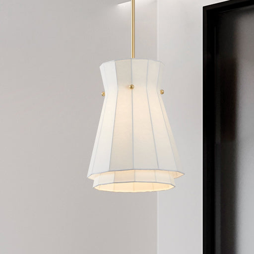 Thesis 206925A One Light Convertible Pendant, Brushed Gold (2)