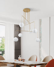 Thesis 206927A Six Light Chandelier, Brushed Gold (3)