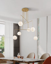 Thesis 206927A Six Light Chandelier, Brushed Gold (4)