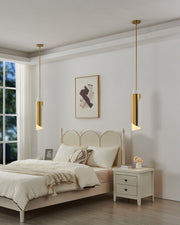 Thesis 206929A One Light Pendant, Brushed Gold, Matte White (4)
