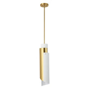 Thesis 206929A One Light Pendant, Brushed Gold, Matte White