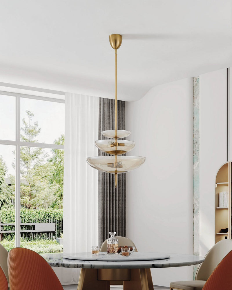 Thesis 206931A Six Light Pendant, Brushed Gold (3)