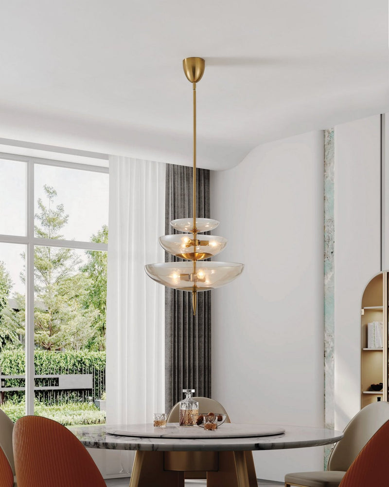 Thesis 206931A Six Light Pendant, Brushed Gold (4)