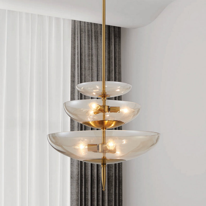 Thesis 206931A Six Light Pendant, Brushed Gold (5)