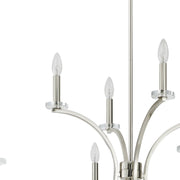Thesis 206934A Eight Light Chandelier, Polished Nickel, Clear (4)