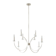 Thesis 206936A Eight Light Chandelier, Polished Nickel, Clear (6)