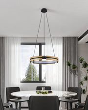 Thesis 206937A LED Pendant, Matte Black/Brushed Gold (3)