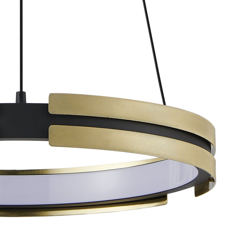 Thesis 206937A LED Pendant, Matte Black/Brushed Gold (6)