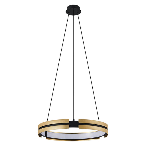 Thesis 206937A LED Pendant, Matte Black/Brushed Gold