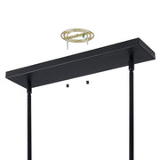 Thesis 206938A LED Linear Pendant, Matte Black/Brushed Gold (3)