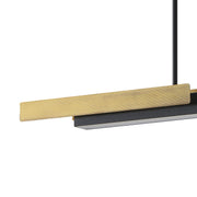 Thesis 206938A LED Linear Pendant, Matte Black/Brushed Gold (4)