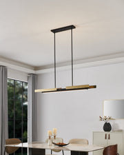 Thesis 206938A LED Linear Pendant, Matte Black/Brushed Gold (6)