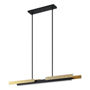 Thesis 206938A LED Linear Pendant, Matte Black/Brushed Gold