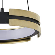 Thesis 206939A LED Pendant, Matte Black/Brushed Gold (4)