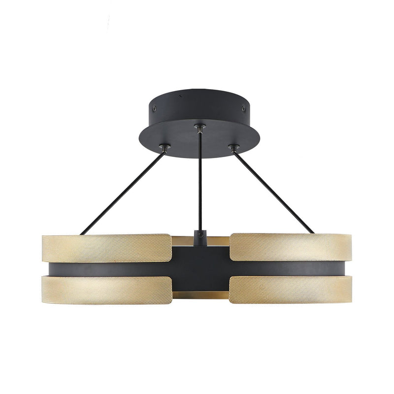 Thesis 206939A LED Pendant, Matte Black/Brushed Gold (6)