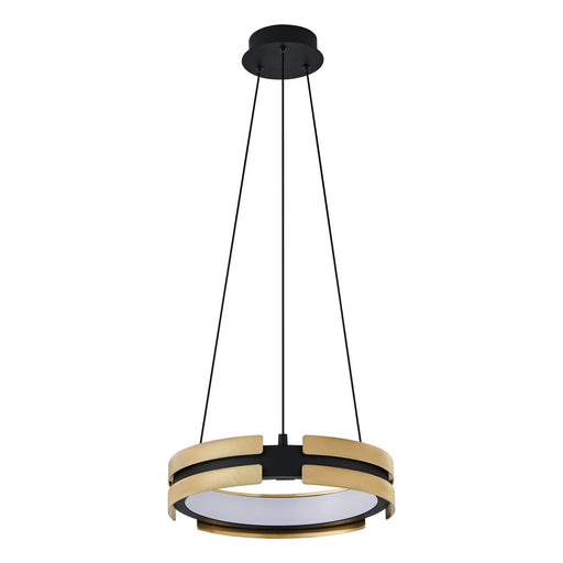 Thesis 206939A LED Pendant, Matte Black/Brushed Gold