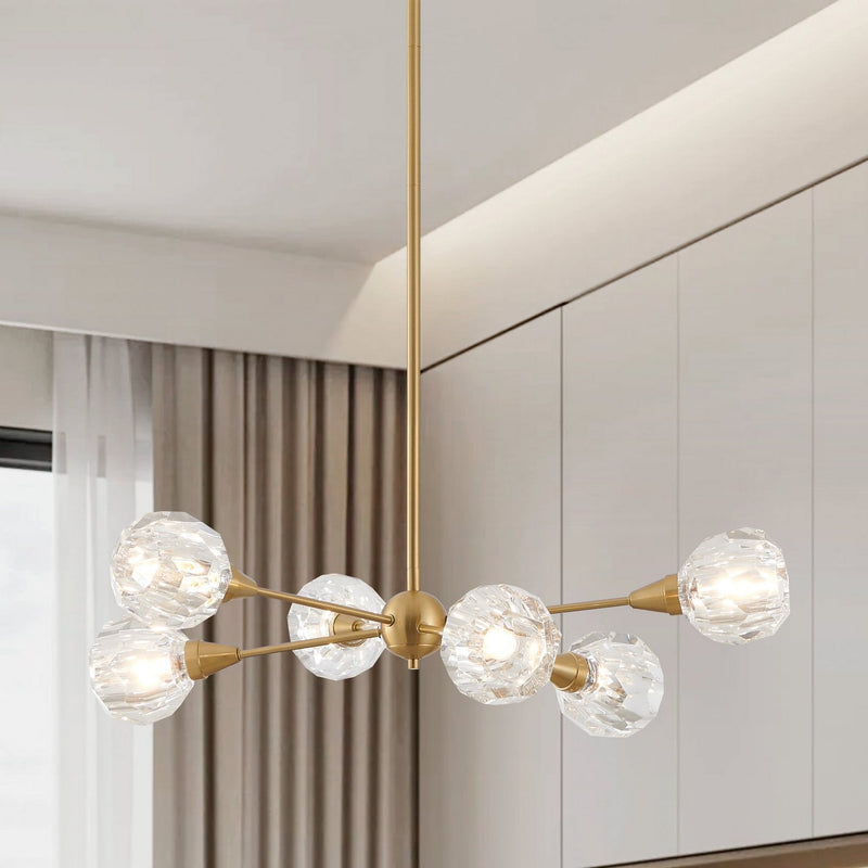 Thesis 206941A Six Light Pendant, Brushed Gold (2)