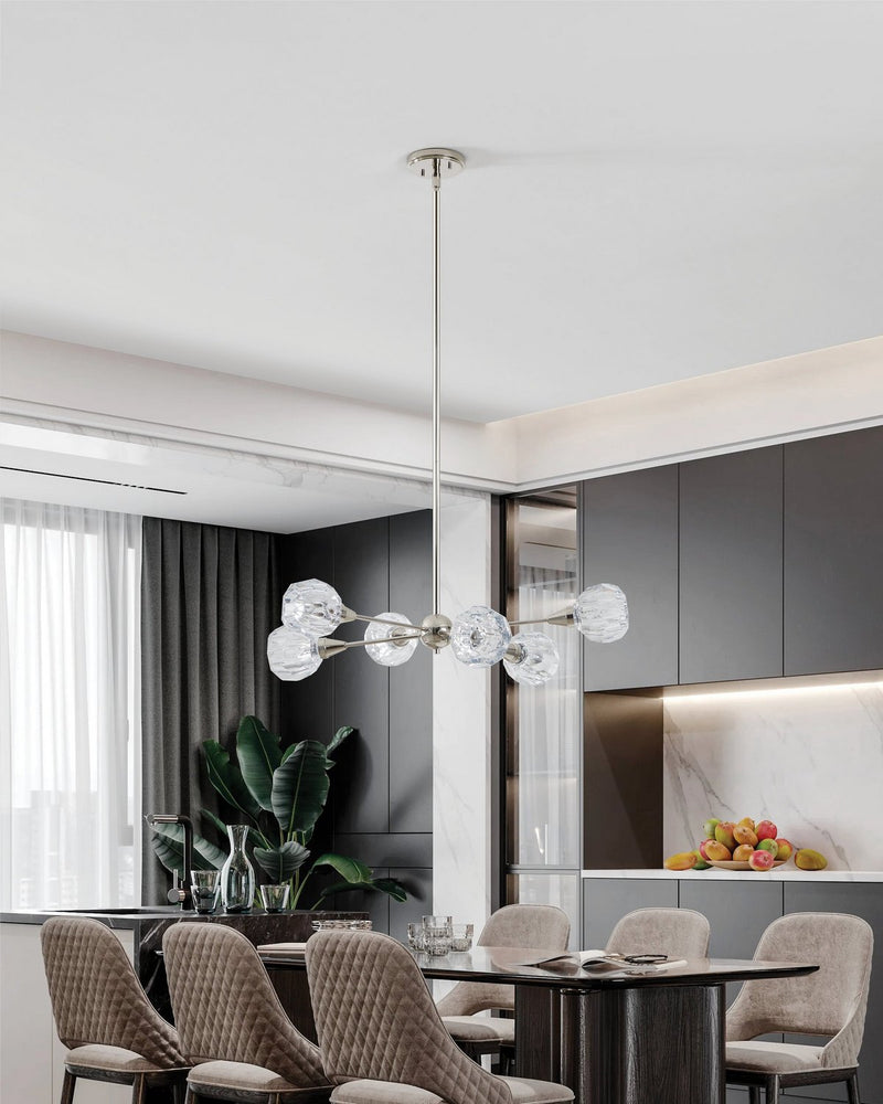 Thesis 206942A Six Light Pendant, Polished Nickel (5)