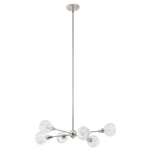 Thesis 206942A Six Light Pendant, Polished Nickel