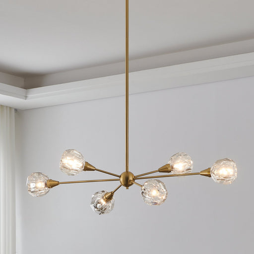 Thesis 206943A Six Light Pendant, Brushed Gold (2)