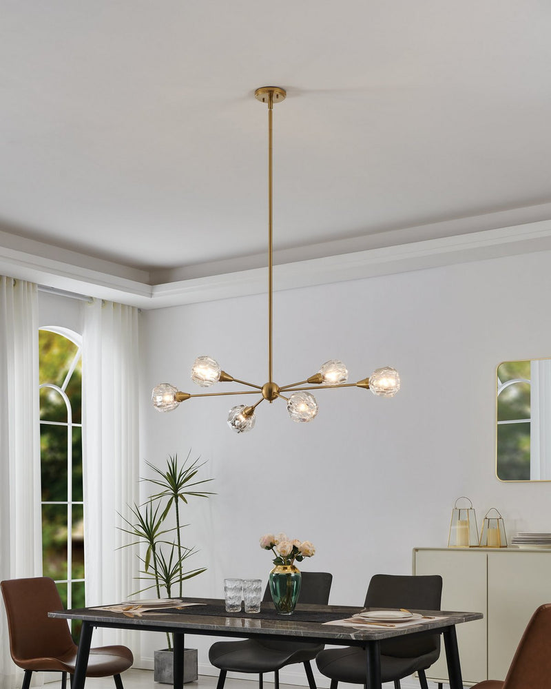 Thesis 206943A Six Light Pendant, Brushed Gold (6)