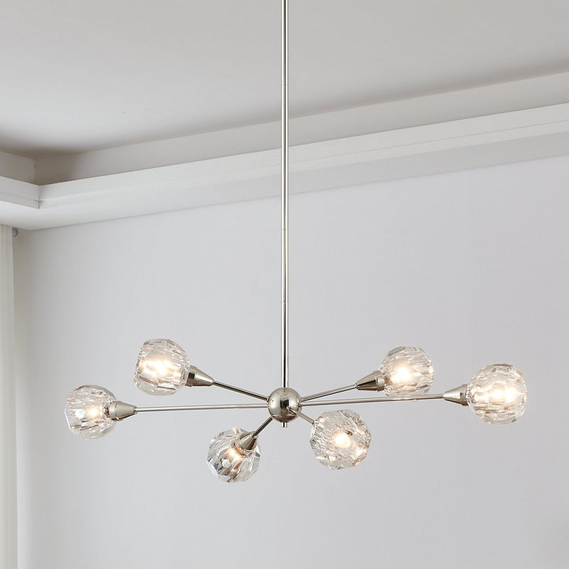 Thesis 206944A Six Light Pendant, Polished Nickel (2)