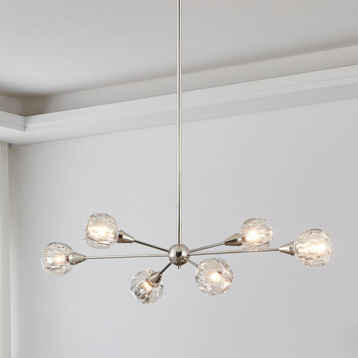 Thesis 206944A Six Light Pendant, Polished Nickel (2)