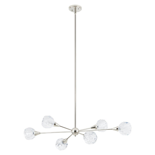 Thesis 206944A Six Light Pendant, Polished Nickel