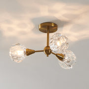 Thesis 206945A Three Light Semi-Flush Mount, Brushed Gold (2)