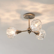 Thesis 206946A Three Light Semi-Flush Mount, Polished Nickel (2)