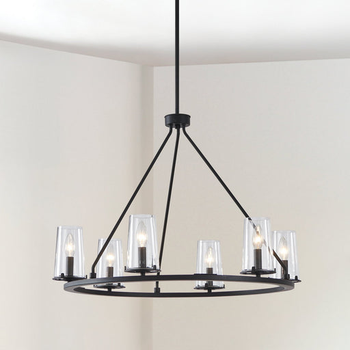Thesis 206953A Six Light Chandelier, Matte Black (2)
