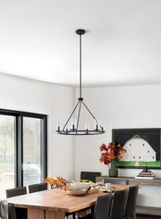 Thesis 206953A Six Light Chandelier, Matte Black (3)