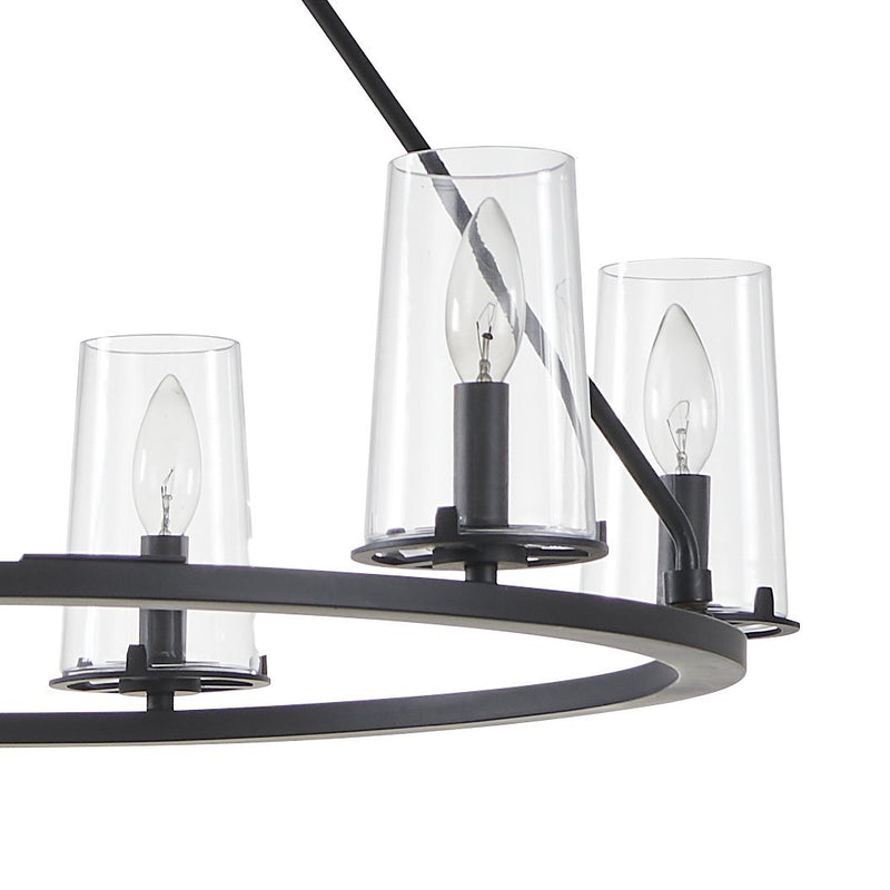 Thesis 206953A Six Light Chandelier, Matte Black (6)