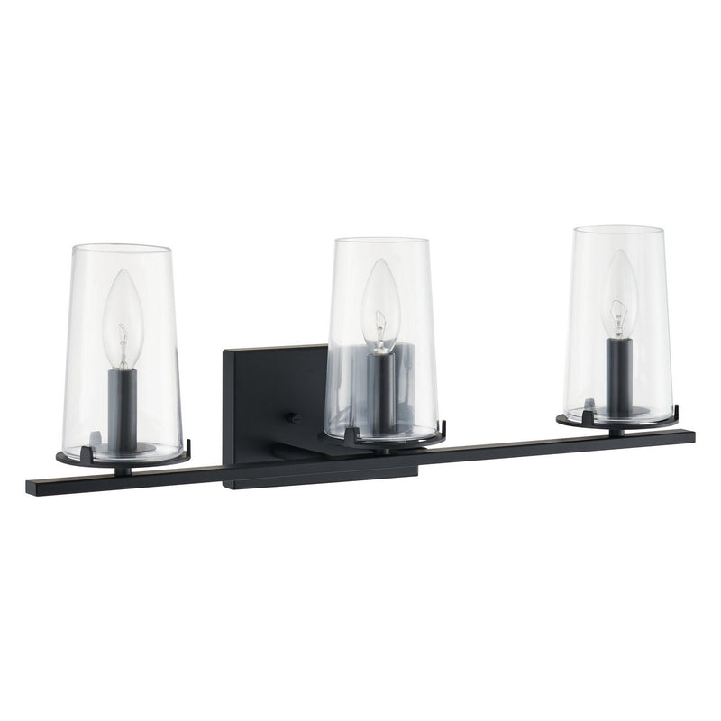 Thesis 206956A Three Light Vanity, Matte Black