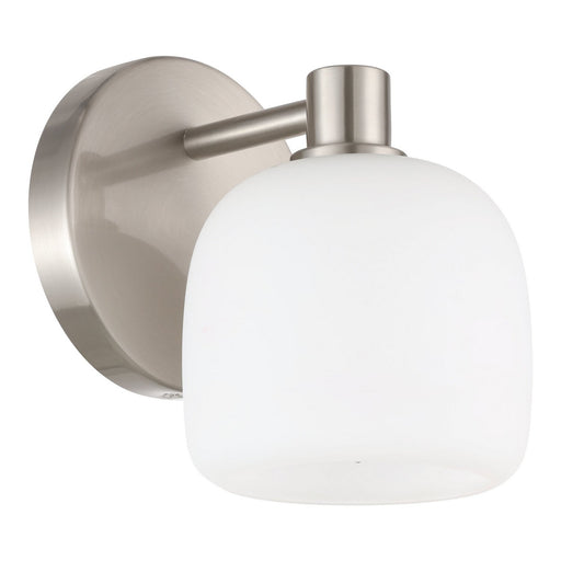 Thesis 207002A One Light Wall Sconce, Brushed Nickel, Etched Opal