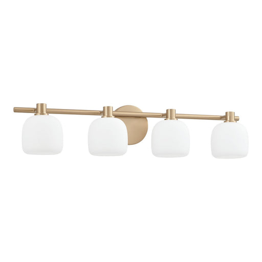 Thesis 207019A Four Light Vanity, Champagne Gold, Etched Opal