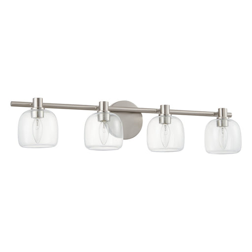 Thesis 207021A Four Light Vanity, Brushed Nickel, Clear