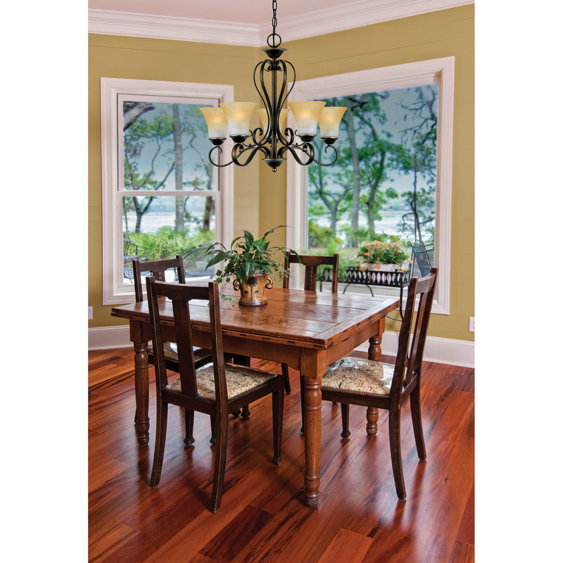 Quoizel DH5005PN Duchess Five Light Chandelier, Palladian Bronze Alternate Image.jpg