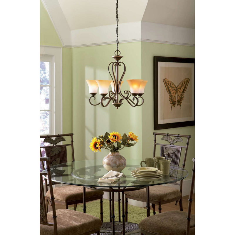Quoizel DH5005PN Duchess Five Light Chandelier, Palladian Bronze Alternate Image 2.jpg