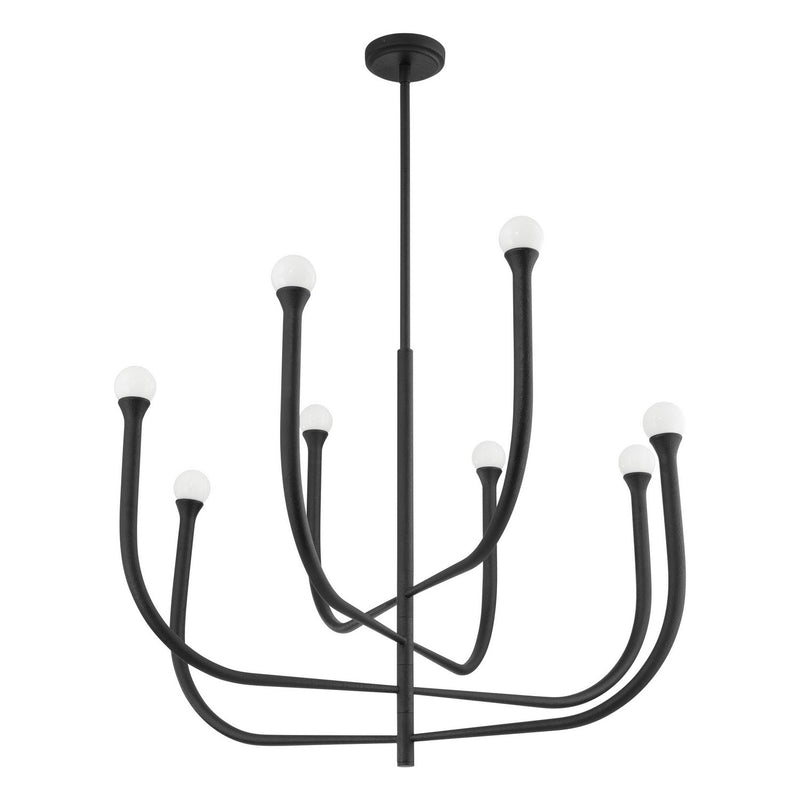 Thesis 207262A LED Chandelier, Plaster Black