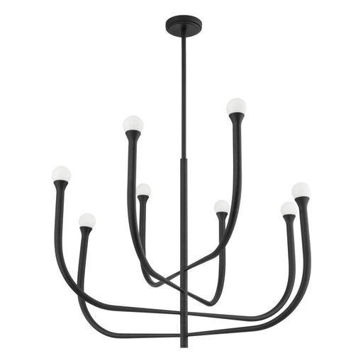 Thesis 207262A LED Chandelier, Plaster Black