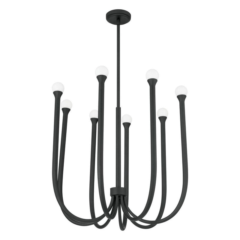 Thesis 207263A LED Chandelier, Plaster Black