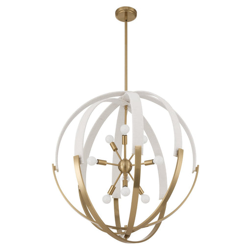 Thesis 207274A Nine Light Chandelier, Brass