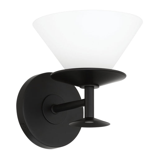 Thesis 207322A One Light Vanity, Matte Black, Champagne Gold
