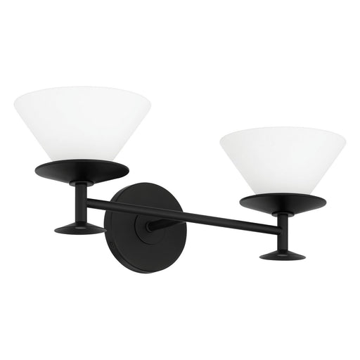 Thesis 207323A Two Light Vanity, Matte Black, Champagne Gold