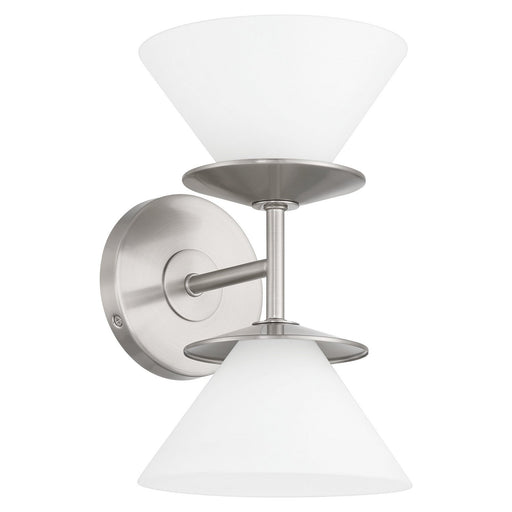 Thesis 207326A Two Light Vanity, Brushed Nickel, Polished Nickel