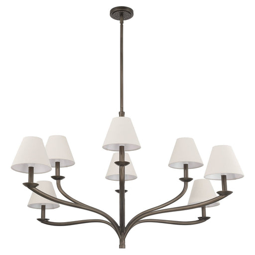 Thesis 207339A Eight Light Chandelier, Forged Bronze
